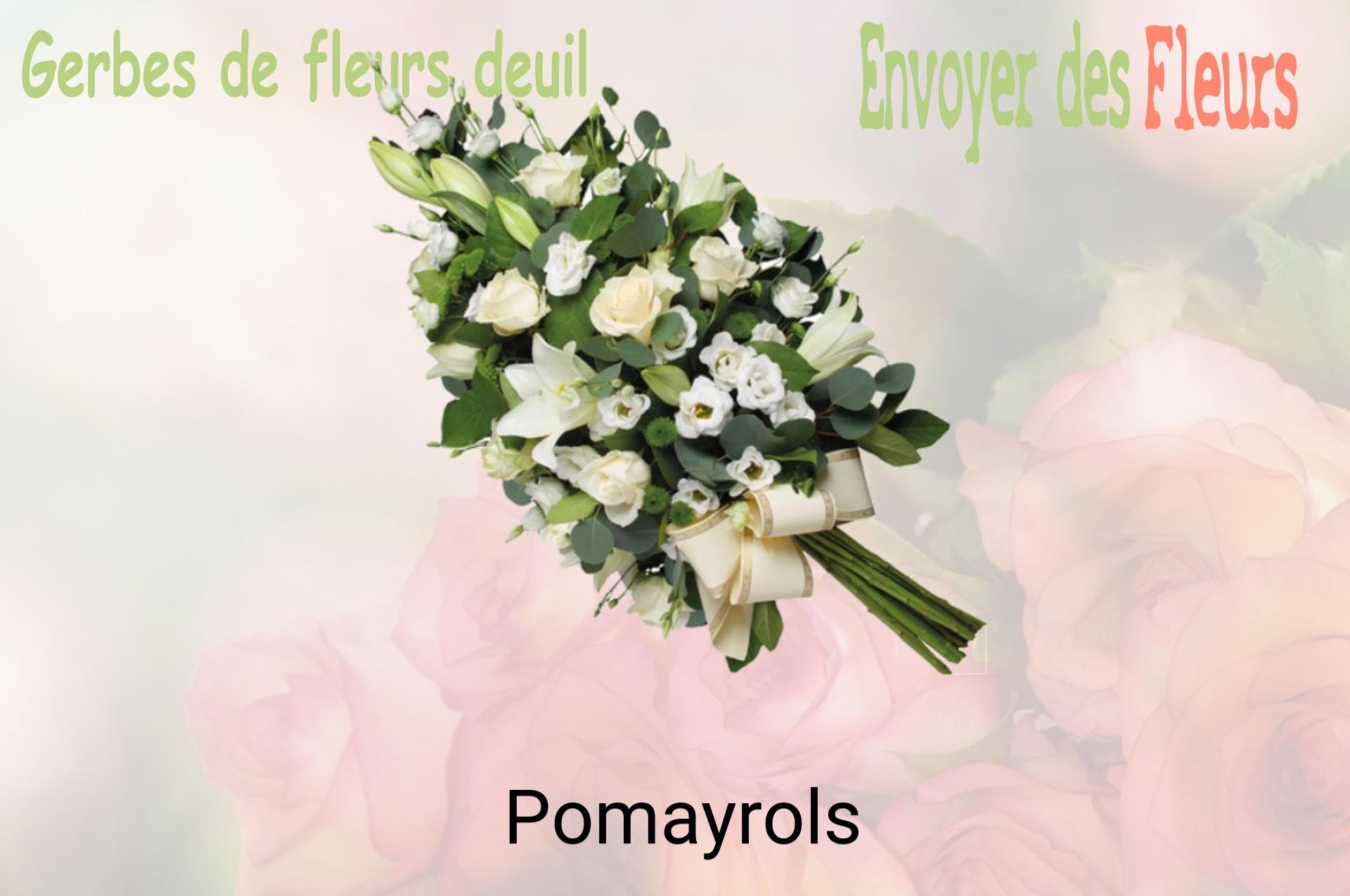 Gerbe de fleurs de deuil livrée à Pomayrols